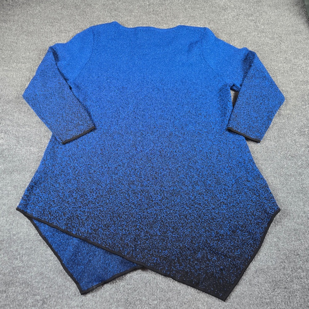 Chelsea & Theodore Tunic Sweater Womens XL Blue Ombre Metallic Knit - Picture 3 of 9